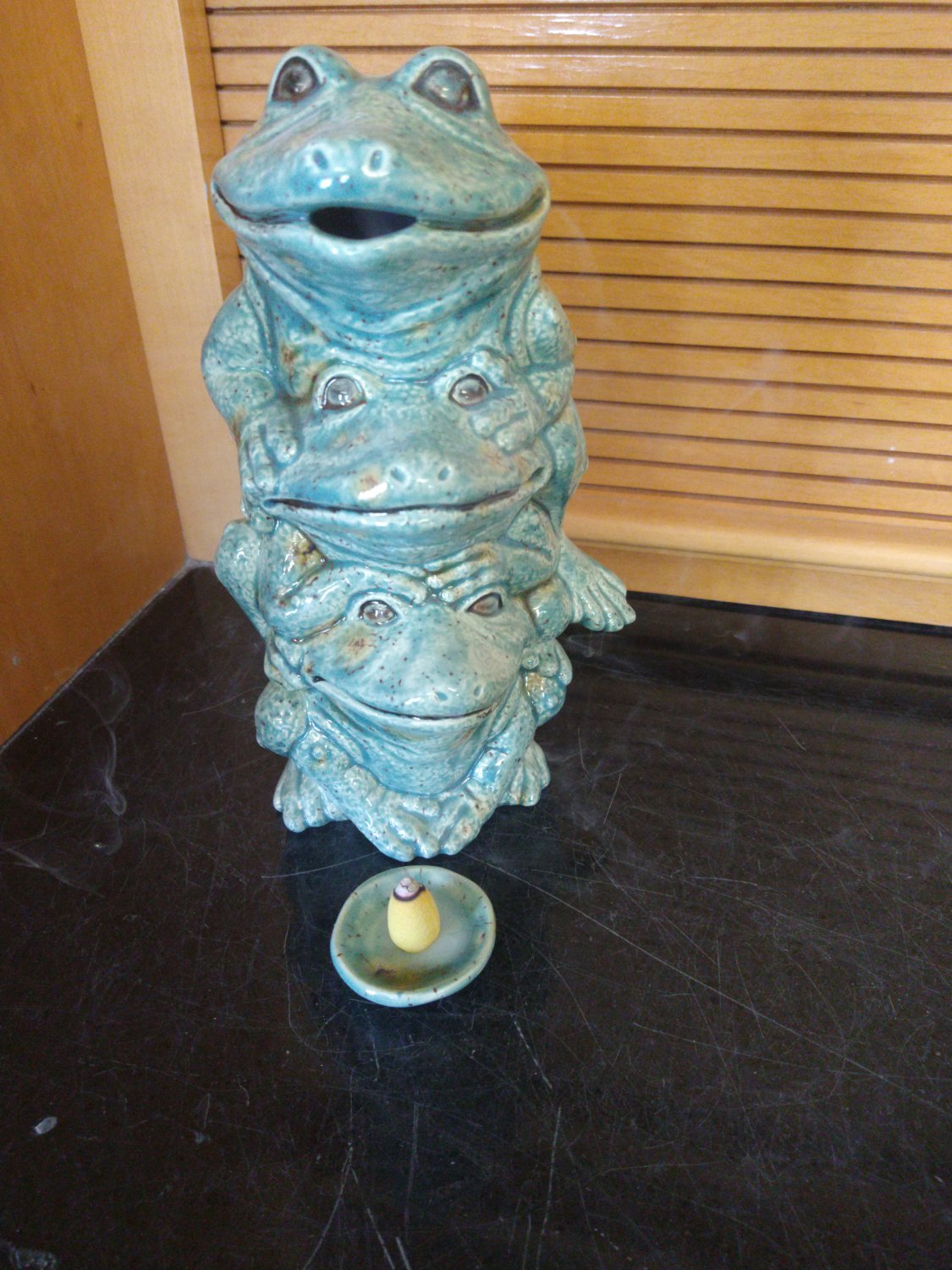 Frog Stack Incense Burner Handcrafted Ceramic Frog Stack
