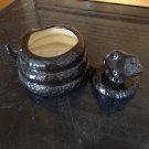 Ceramic Snake Trinket Box Black Handcrafted Hand Painted