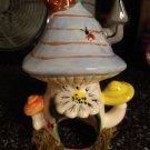 Ceramic Mushroom Fairy House Reptile, Amphibian or Snake Hide Handcrafted Hand Painted Hides