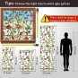 Stained Glass Window Privacy Film: 3D Rose Decorative Bathroom Frosted Window Cl