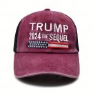 Trump 2024: The Sequel - High-Quality Distressed Baseball Cap - Comfortable