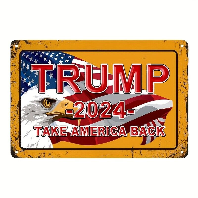"Statement" Trump 2024 Take America Back Vintage Metal Sign - Retro Wall Decor