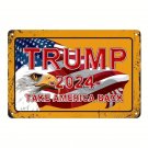 "Statement" Trump 2024 Take America Back Vintage Metal Sign - Retro Wall Decor