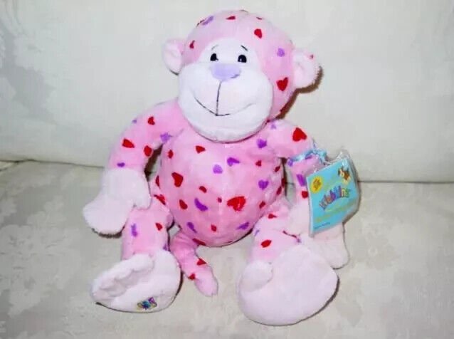 Ganz Webkinz LOVE MONKEY Valentine Plush Stuffed Animal (SEALED New Code) HM343