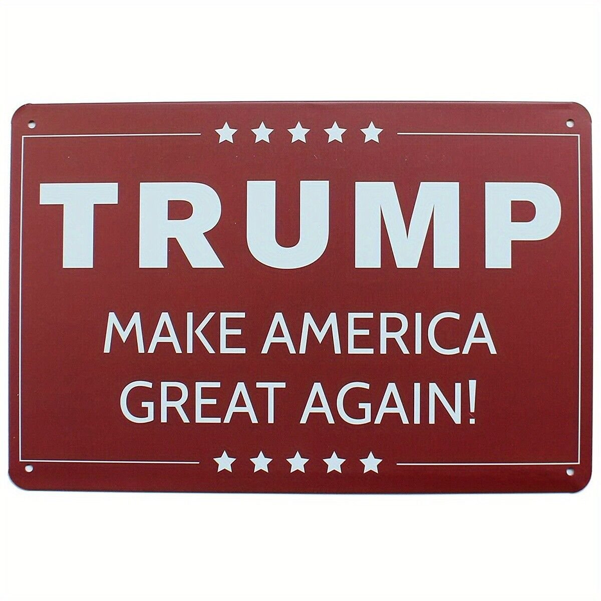 1pc Trump MAGA Sign - Durable Metal Construction, Indoor/Outdoor Decorative