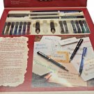 Vtg SHEAFFER and PARKER Calligraphy Sets 3 Fountain Pens + 3 Nibs FREE SHIPPING
