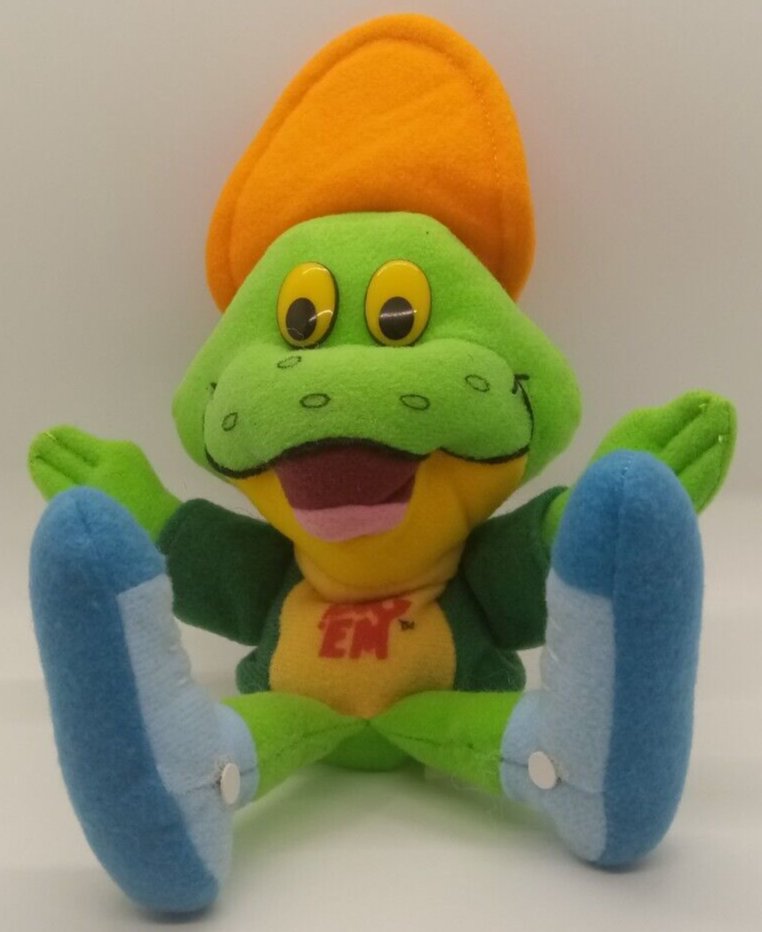 Dig 'Em Frog Smacks 1997 Kellogg's Cereal Bean Bag Breakfast Bunch Plush 9"