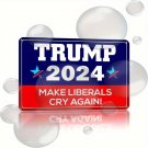 1pc Trump 2024 Glam Style Iron Wall Hanging Sign, Multipurpose Weather-Resistant