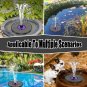 Solar Fountain 3.5W Bird Bath Fountains with Flower 2024 Upgraded Glass Panel, S