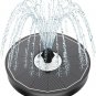 Solar Fountain Glass White Flower, 3.5W Bird Bath Fountains Solar Power No Batte