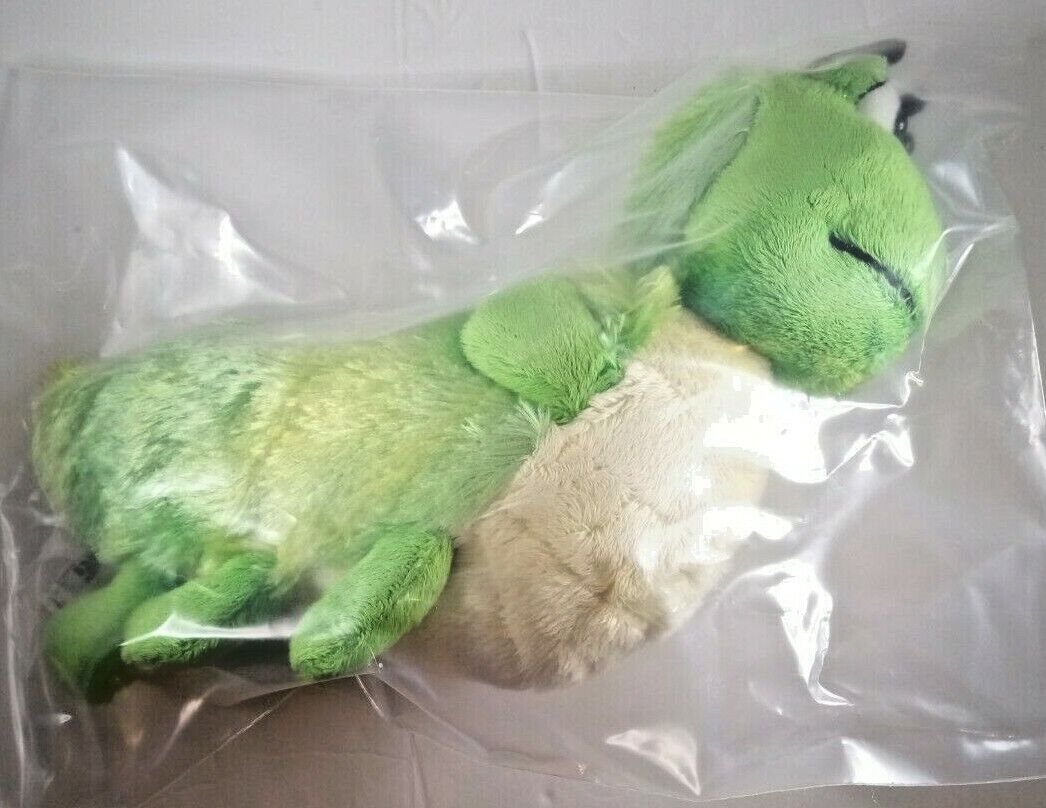 EUC GANZ WEBKINZ HM434 GREEN & YELLOW CATERPILLAR PLUSH & BEANBAG NO CODE