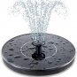 Solar Bird Bath Fountain Pump, Upgrade 1.4W Solar Fountain with 6 Nozzle, Free S