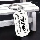 2024 Trump Stainless Steel Keychain - Durable Fashion Pendant for Men,