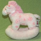 2005 TY PLUFFIES Plush 7" PRETTY PONY Rocking Horse Pink Stuffed Baby Toy TYLUX