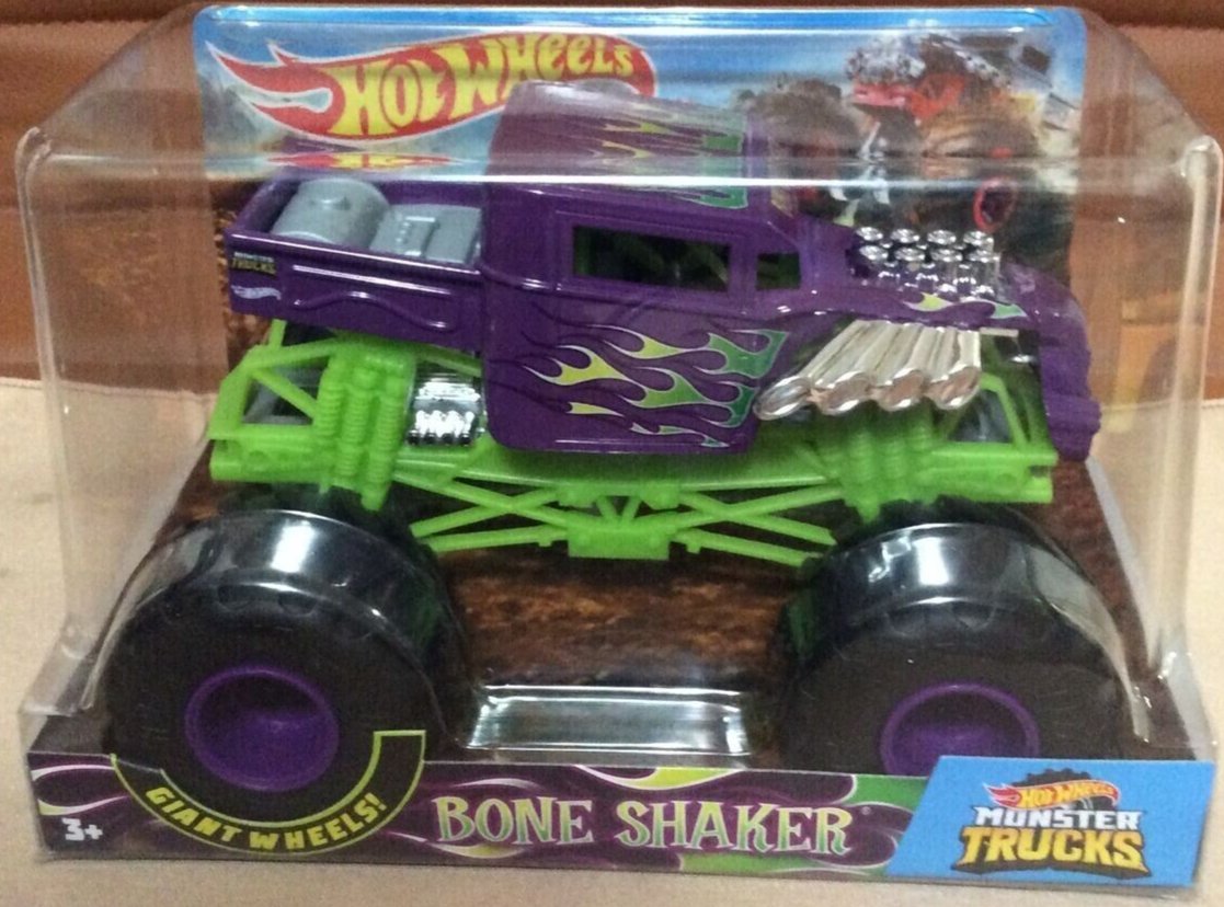 Hot Wheels Monster Trucks 2018 Bone Shaker Giant Wheels