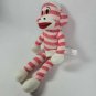 2012 maxx the pink striped bendable sock monkey plush with tags 15" tall