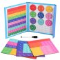 Children Magnetic Fraction Learning Math Toys Wooden Fraction Book Set Kids Arit
