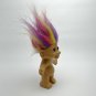 Vintage Russ Berrie Good Luck Lucky Lottery Troll Rainbow Hair 3" Doll
