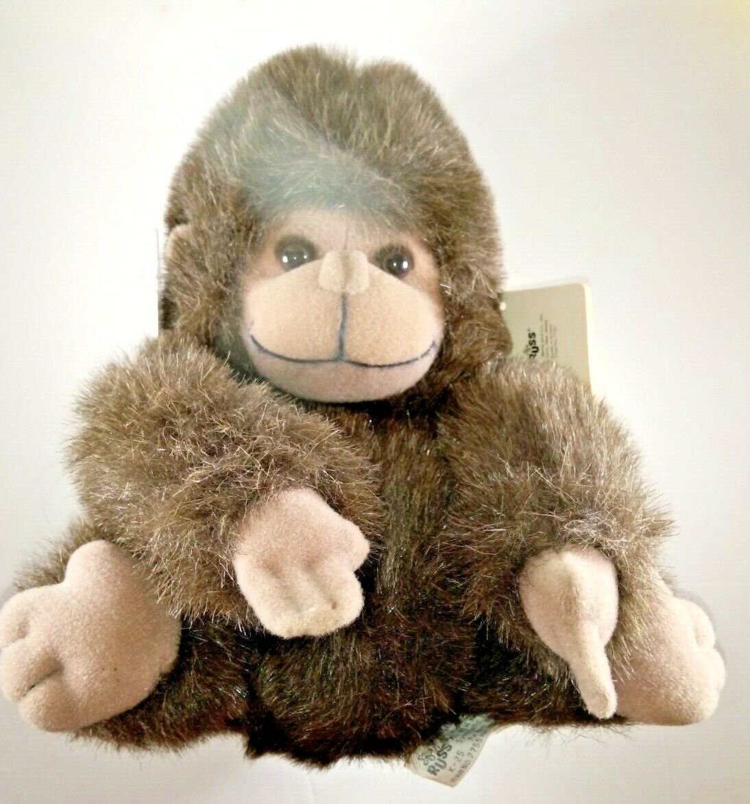 RUSS Berrie Gonzo Gorilla Soft Plush Toy Ape Monkey Beany Bunch Collectable 1421