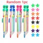 1Pc 8 in 1 Multicolor Crayons Creative Push Style DIY Replaceable Oil Pastel Col