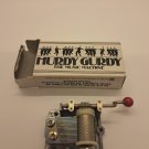 Hurdy Gurdy Music Machine Music Box w/ Box Greensleeves vintage made in Japan