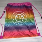 Build A Bear BAB Tie Dye Rainbow Drawstring Bag Backpack Cinch
