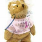 Avon BREAST CANCER AWARENESS BEAR Plush New In Sealed Bag Pink 6”