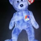 TY Beanie Baby Peace (blue) Bear With Tag Retired   DOB: November 17th, 2002