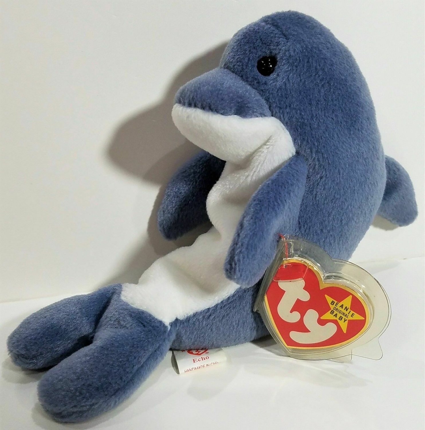 TY Beanie Babies "ECHO" the DOLPHIN - MWMTs! RETIRED LONG TIME AGO! GREAT GIFT!