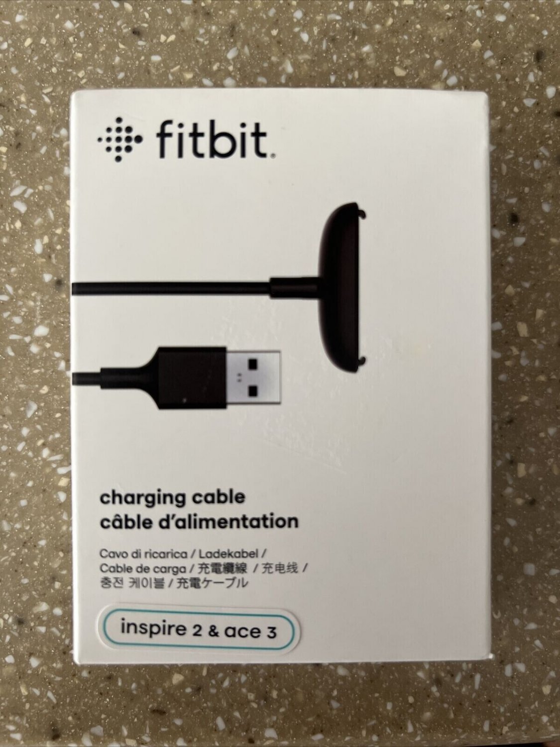 Fitbit Inspire 2 & Ace 3 Charging Cable Black Genuine Original Authentic Charger