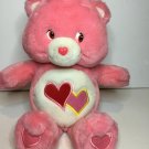 2003 Care Bears Love-A-Lot Bear Talking Singing Motion Plush Pink Toy 13" -WORKS