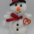 Ty Snowball 1997 Snowman Bear Beanie Baby MWMT