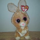 MWMTs Ty 6" Beanie Boos CARROTS Tan/Brown Bunny Stuffed Plush NEW