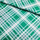 Plaid Snuggle Flannel Fabric Green Gray White Plaid by Joann 67” long x 43" wide