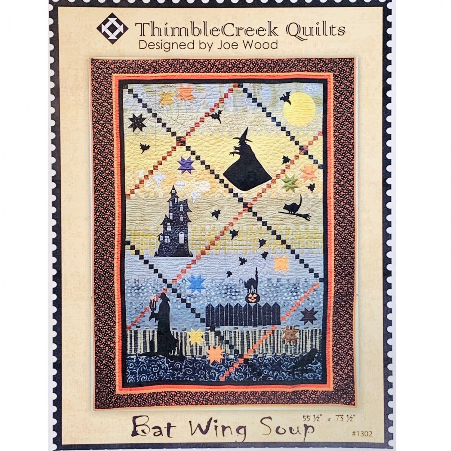 Halloween Quilt Pattern Bat Wing Soup Row Quilt Joe Wood For Thimblecreek Quilts