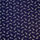 Country Pear Fabric Ivory Navy Blue Vintage 100% Cotton Pre-Cut 1.5 YDS x 44" W