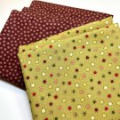 Dots Fabric Fat Quarter 3 Pack Focus Fabric Winter Berries by Clothworks, Cotton