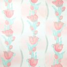 Large Print Floral Fabric Gladiola Tulip Stripe Vintage 100% Cotton By the Yard