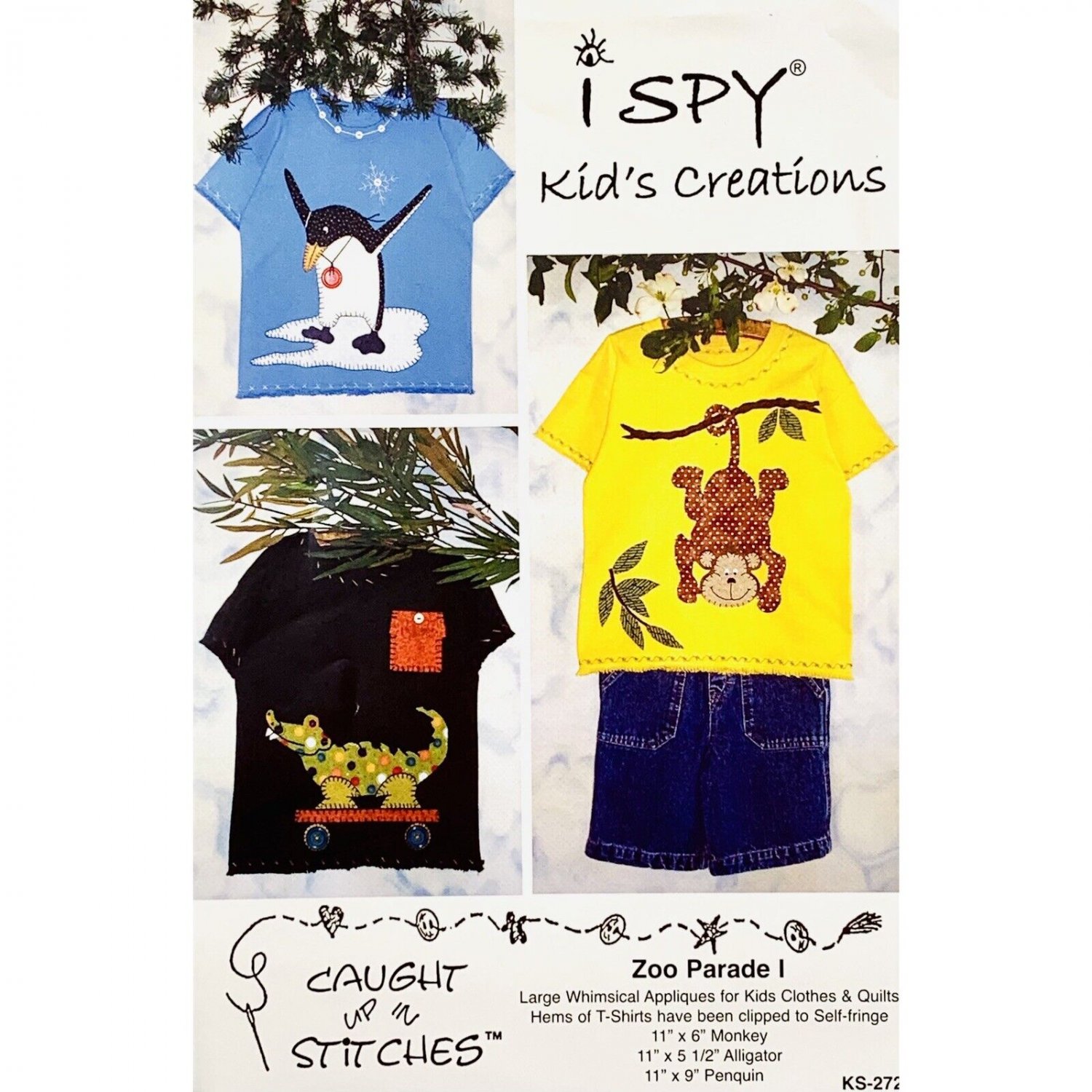 Zoo Parade Applique Pattern by I Spy Kids Creations for Caught Up in Stitches