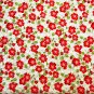 Bright Flowers and Stripes Fabric Fat Quarter 3Pack Salmon Orange Red 100%Cotton