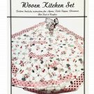 Apron Table Topper Placemats Hot Pad Napkin Pattern Woven Kitchen Set by Fasturn