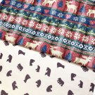 Winter Bear and Moose Fabric Fat Quarter 2 Pack 100% Cotton
