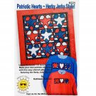 Stained Glass Flag Quilt Pattern Patriotic Hearts by Herky Jerky Style