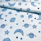 Moon Stars and Planets Flannel Fabric by Blank Textiles BTR-F.3784 59” L x 44" W