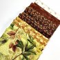 Autumn Leaves Fabric Fat Quarter 6 Pack Fabrics from Andover etc. 100% Cotton