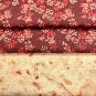 Fall Forest Flowers Fabric Fat Quarter 3 Pack 100% Cotton