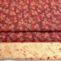 Fall Forest Flowers Fabric Fat Quarter 3 Pack 100% Cotton