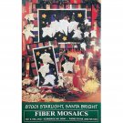 Starlight Santa Bright Christmas Quilt Pattern Pins Bags Ornaments Fiber Mosaics