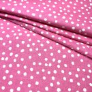 Polka Dot Fabric Fat Quarter 2 Pack White Dots Pink 100% Cotton Quilting Sewing