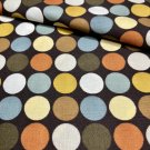 Polka Dots Fabric Richloom Earth Tones on Brown 100% Cotton 34.5” long x41" wide